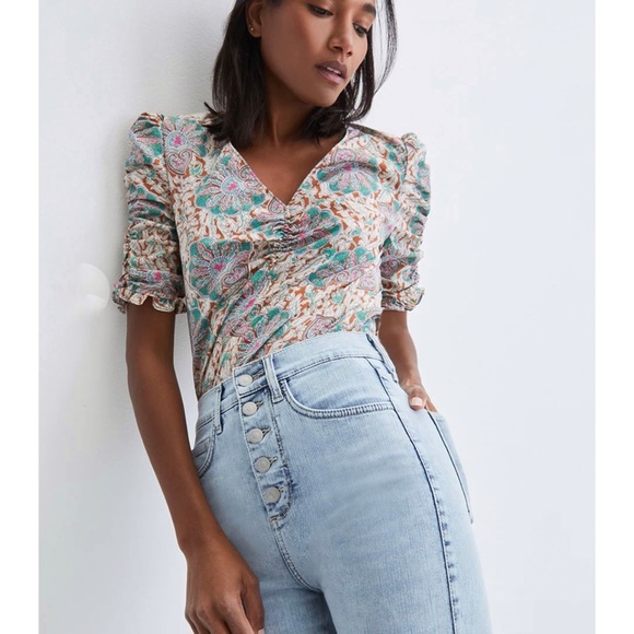 Veronica Beard Henrietta medallion silk blend floral top - Picture 1 of 8